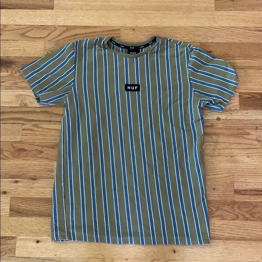 Huf Striped Olive Tee